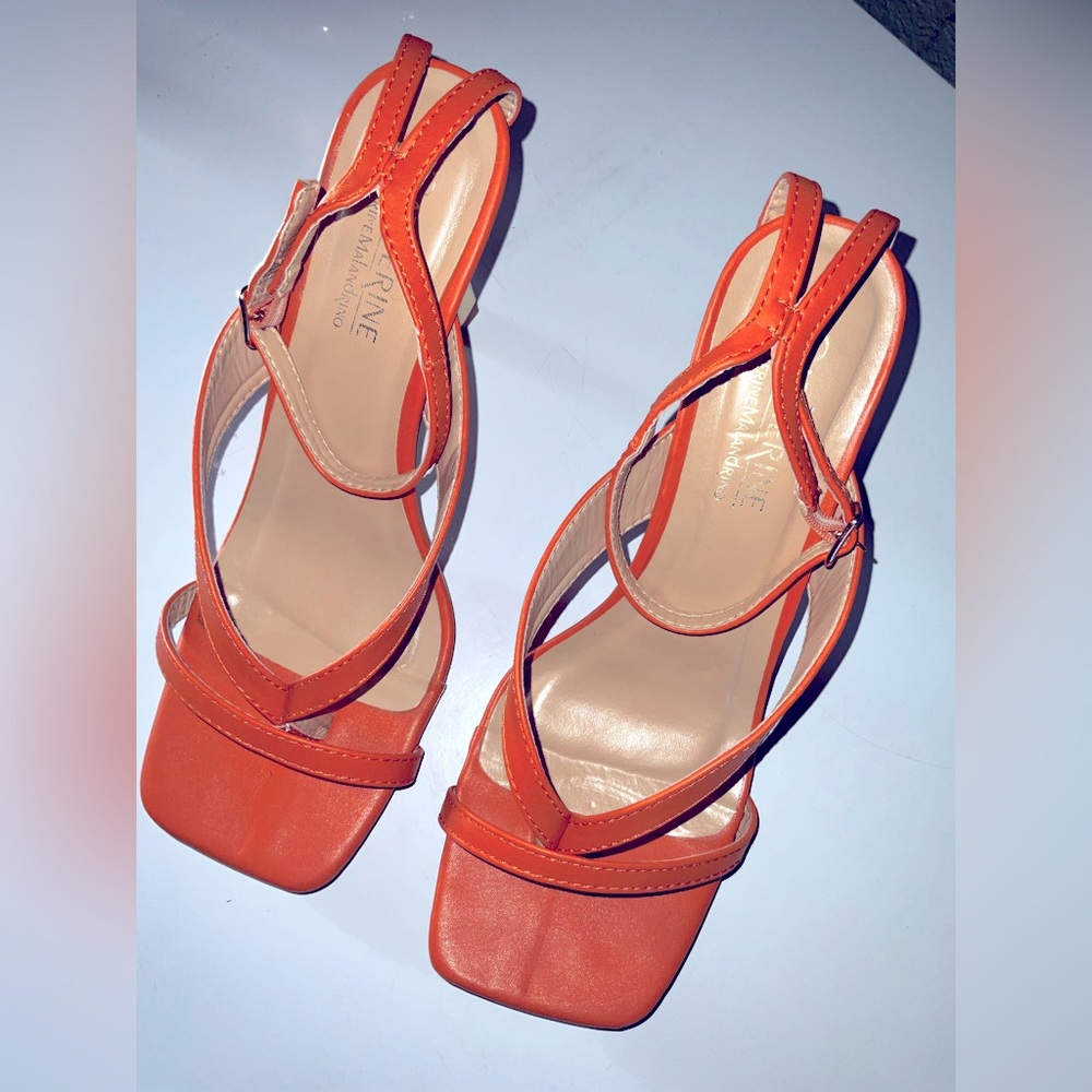 Chatherine Malandrino Orange Strappy Sandals